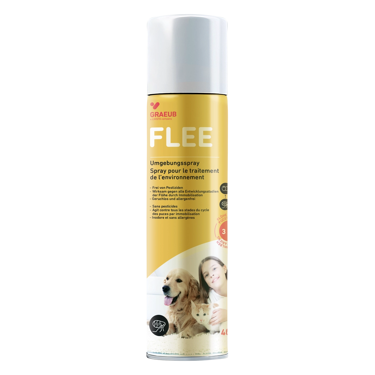 flee-umgebungsspray 400 Milliliter Umgebungspray von Flee gegen Flöhe, Milben und Allergene