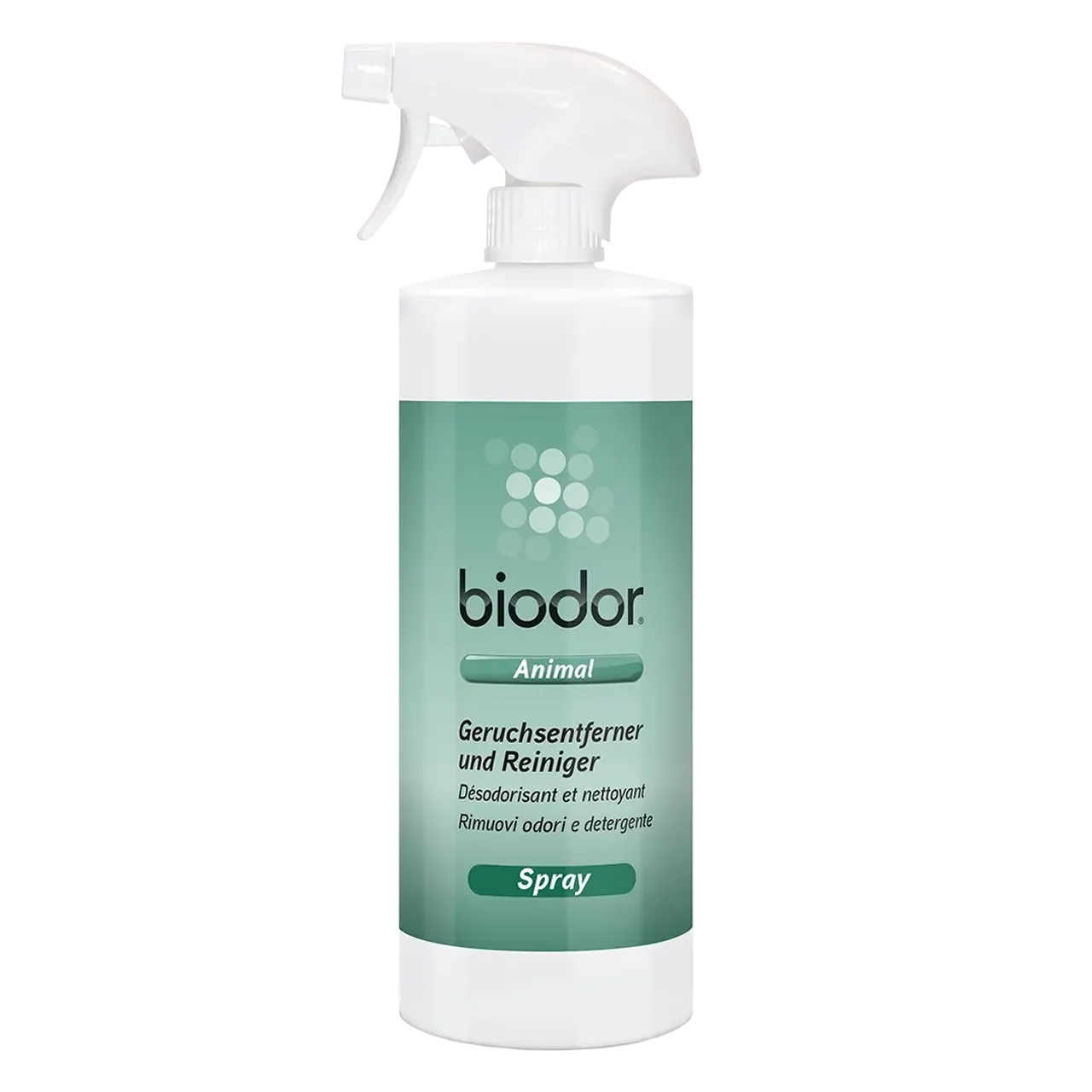 biodor-animal-spray-desodorisant-et-nettoyant 750 millilitres désodorisant et nettoyant de Biodor élimine en profondeur les odeurs dans l’environnement des animaux