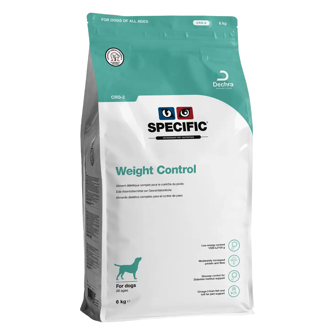 specific-crd-2-weight-control-aliments-pour-chiens 6 kilogrammes aliment diététique de Specific pour chiens, pour le contrôle du poids