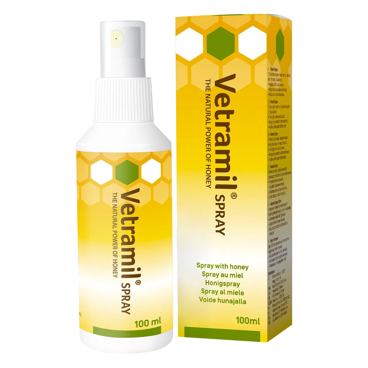 100 Milliliter Spray mit Honig von Vetramil für Hunde, Katzen und Pferde