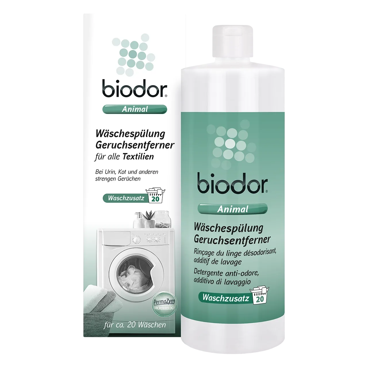 1000 Milliliter Wäschespülung und Geruchsentferner von Biodor für alle Textilien
