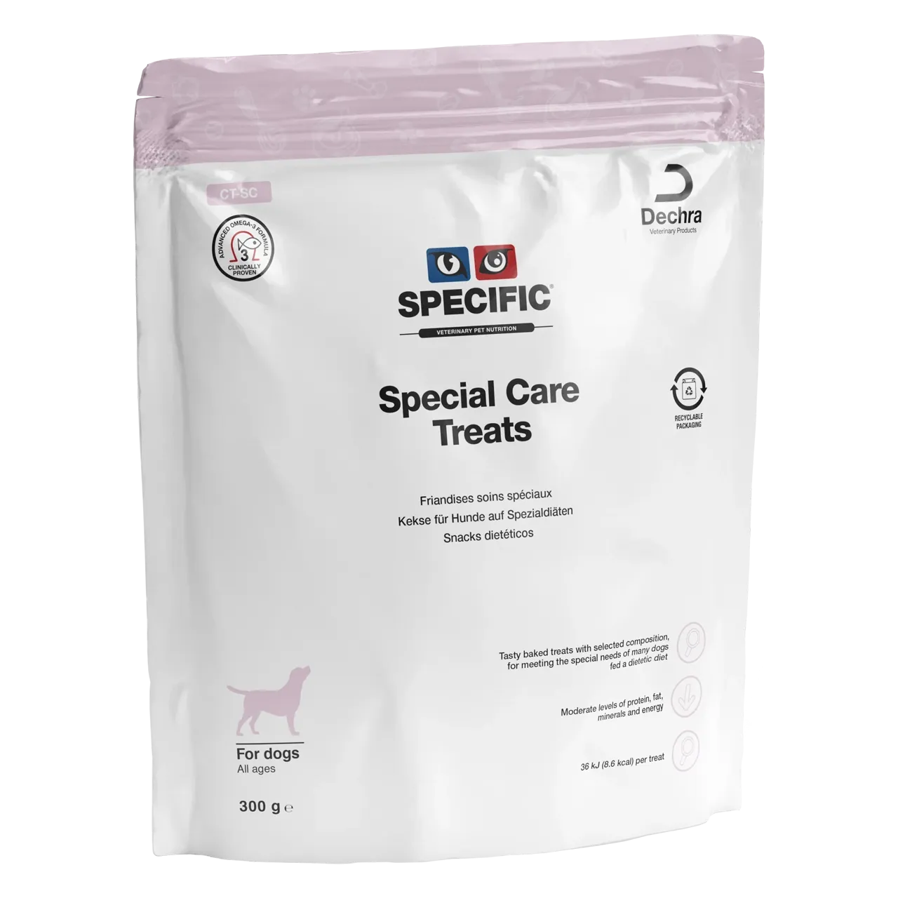 specific-ct-sc-special-care-treats-hundefutter 300 Gramm Kekse von Specific für Hunde auf Spezialdiäten