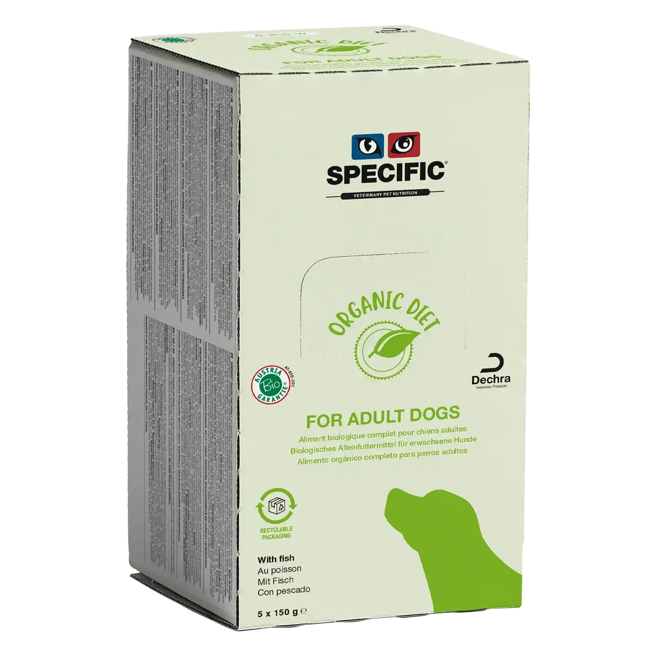 specific-c-bio-w-fish-organic-diet-hundefutter 150 Gramm biologisches Futter mit Fisch von Specific für erwachsene Hunde