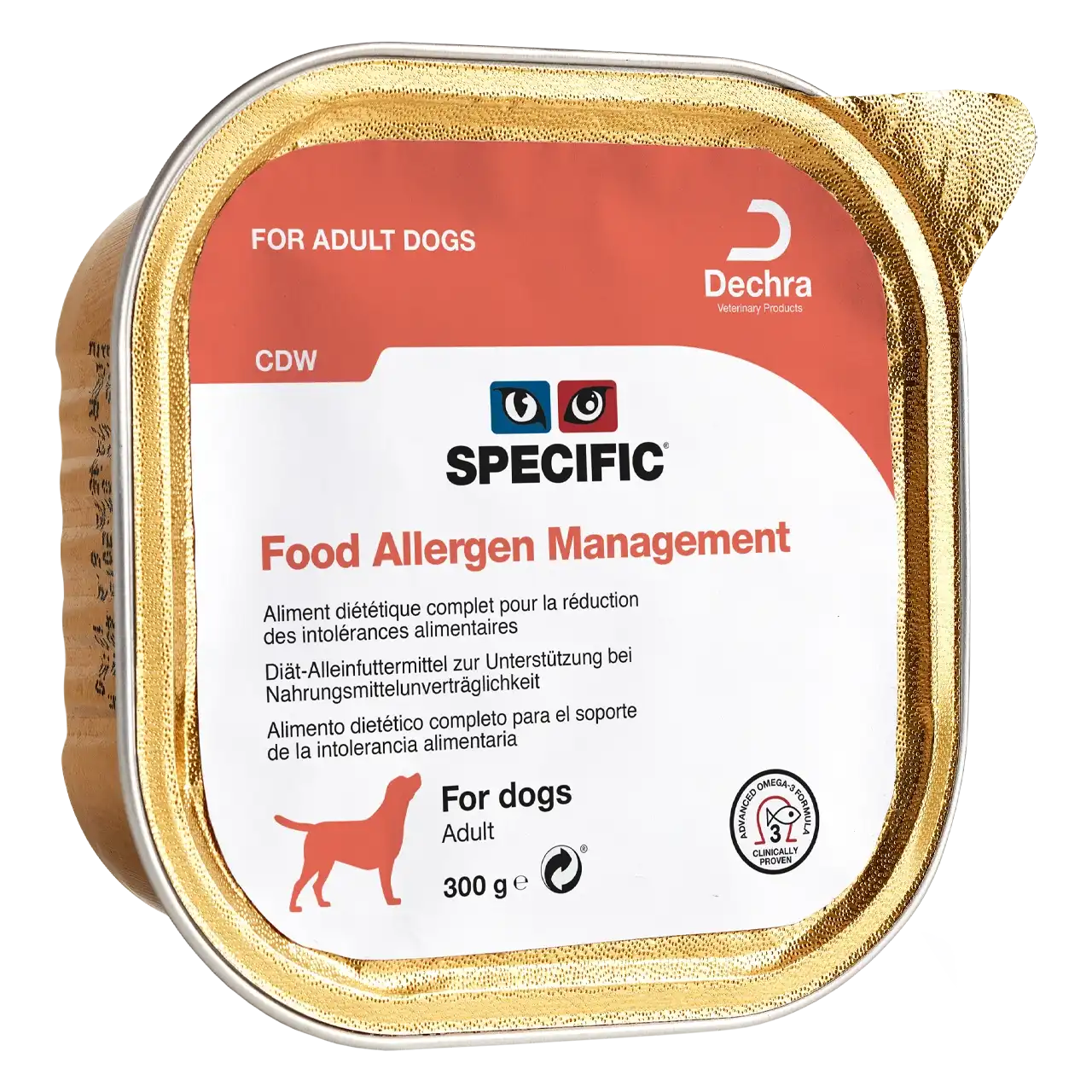 specific-cdw-food-allergen-management-hundefutter 300 Gramm Diätfutter von Specific für adulte Hunde zur Unterstützung bei Nahrungsmittelunverträglichkeit
