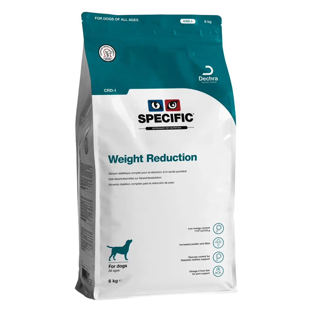 specific-crd-1-weight-reduction-aliments-pour-chiens 6 kilogrammes aliment diététique de Specific pour chiens, pour la réduction d’un excès pondéral