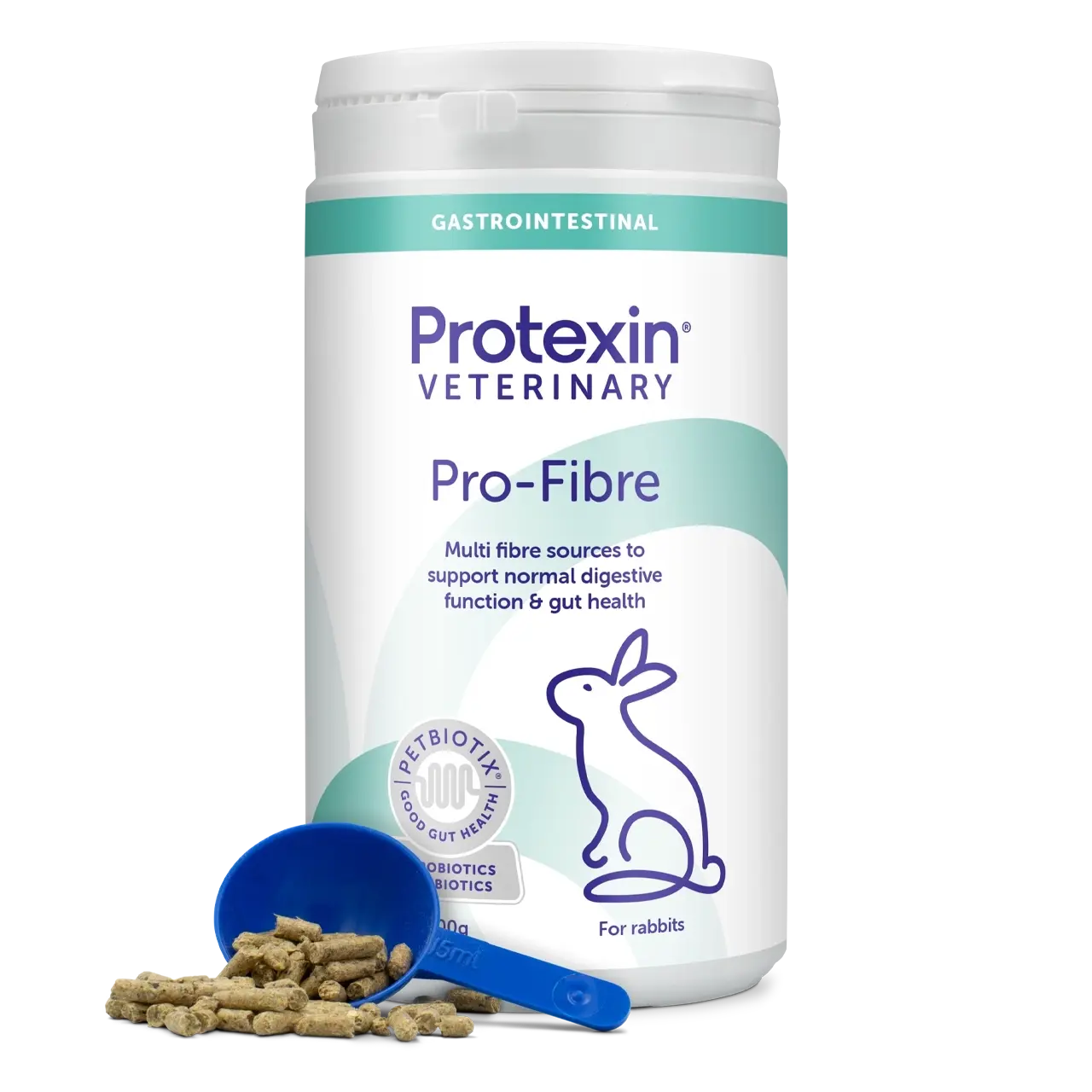 protexin-rabbit-pro-fibre-aliment-complementaire 800 grammes aliment complémentaire de Protexin pour le maintien de la flore intestinale chez les lapins