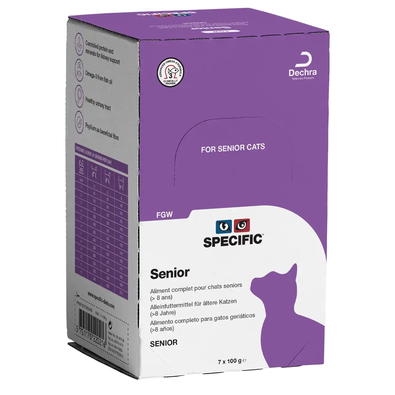 specific-fgw-senior-aliments-pour-chats 100 grammes aliment de Specific pour chats seniors (>8 ans)