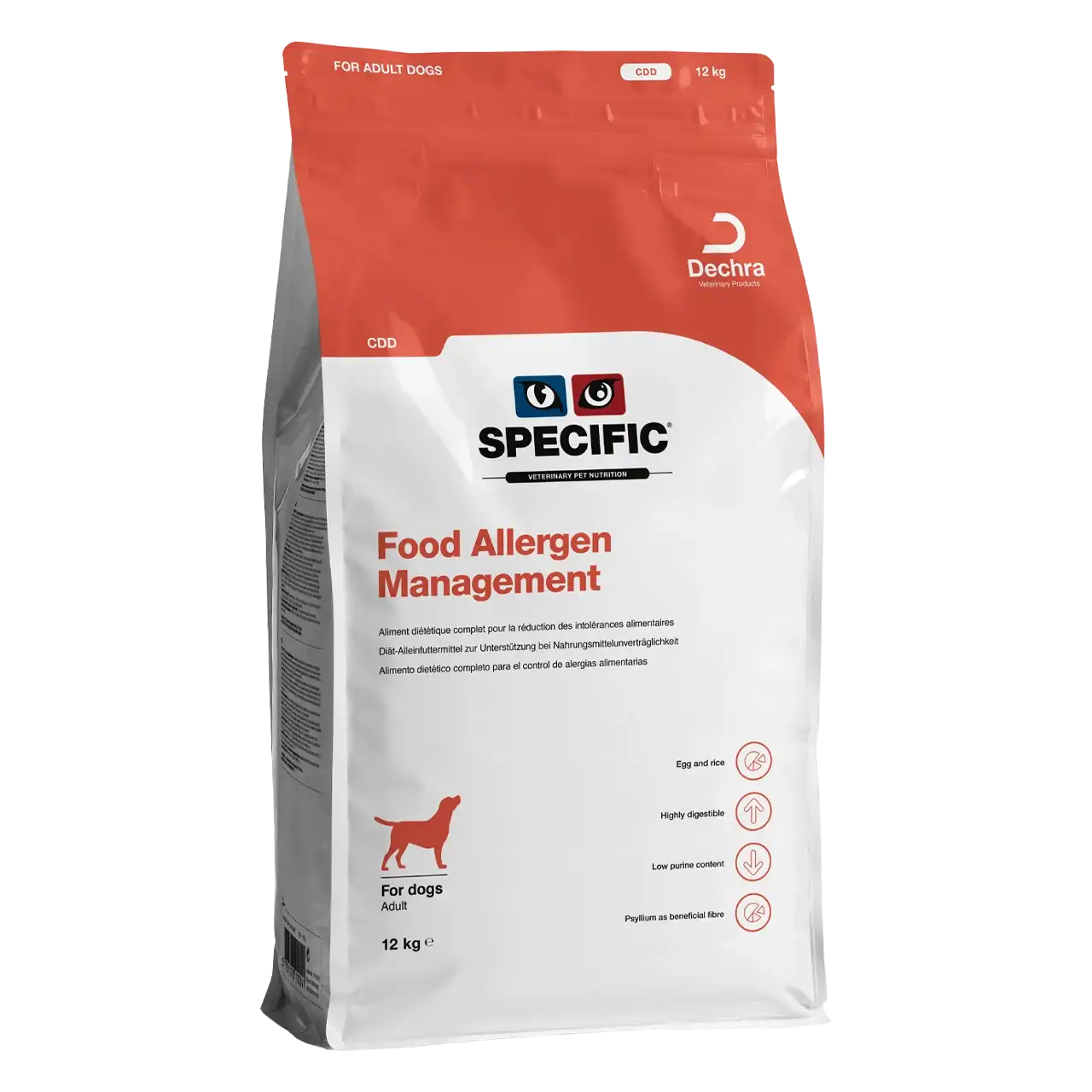 specific-cdd-food-allergen-management-aliments-pour-chiens 12 kilogrammes aliment diététique de Specific pour chiens, pour la réduction des intolérances alimentaires