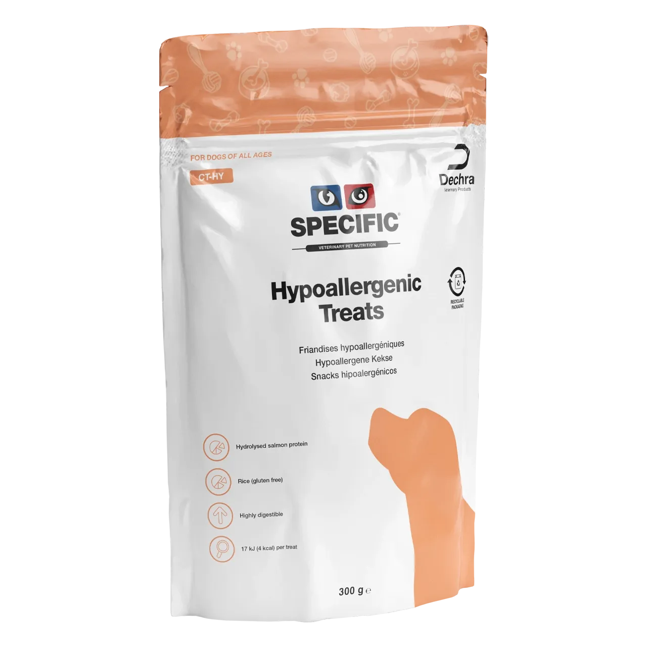 specific-ct-hy-hypoallergenic-treats-aliments-pour-chiens 300 grammes friandises hypoallergéniques de Specific pour chiens