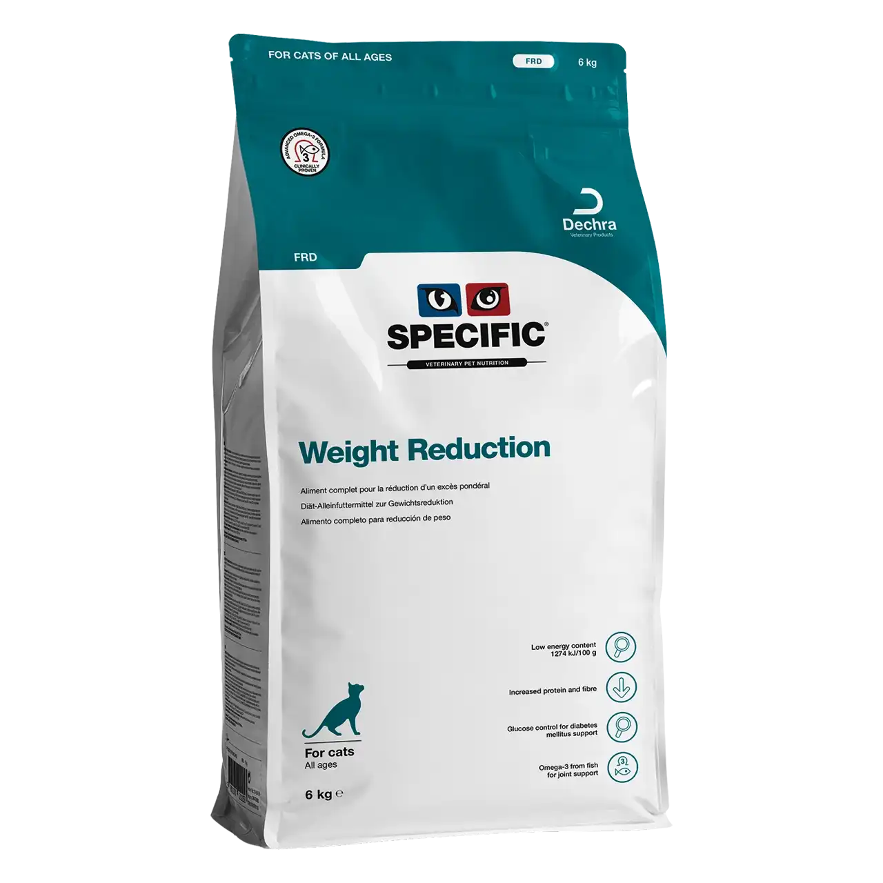 specific-frd-weight-reduction-aliments-pour-chats 6 kilogrammes aliment diététique de Specific pour chats, pour la réduction de l’excès pondéral