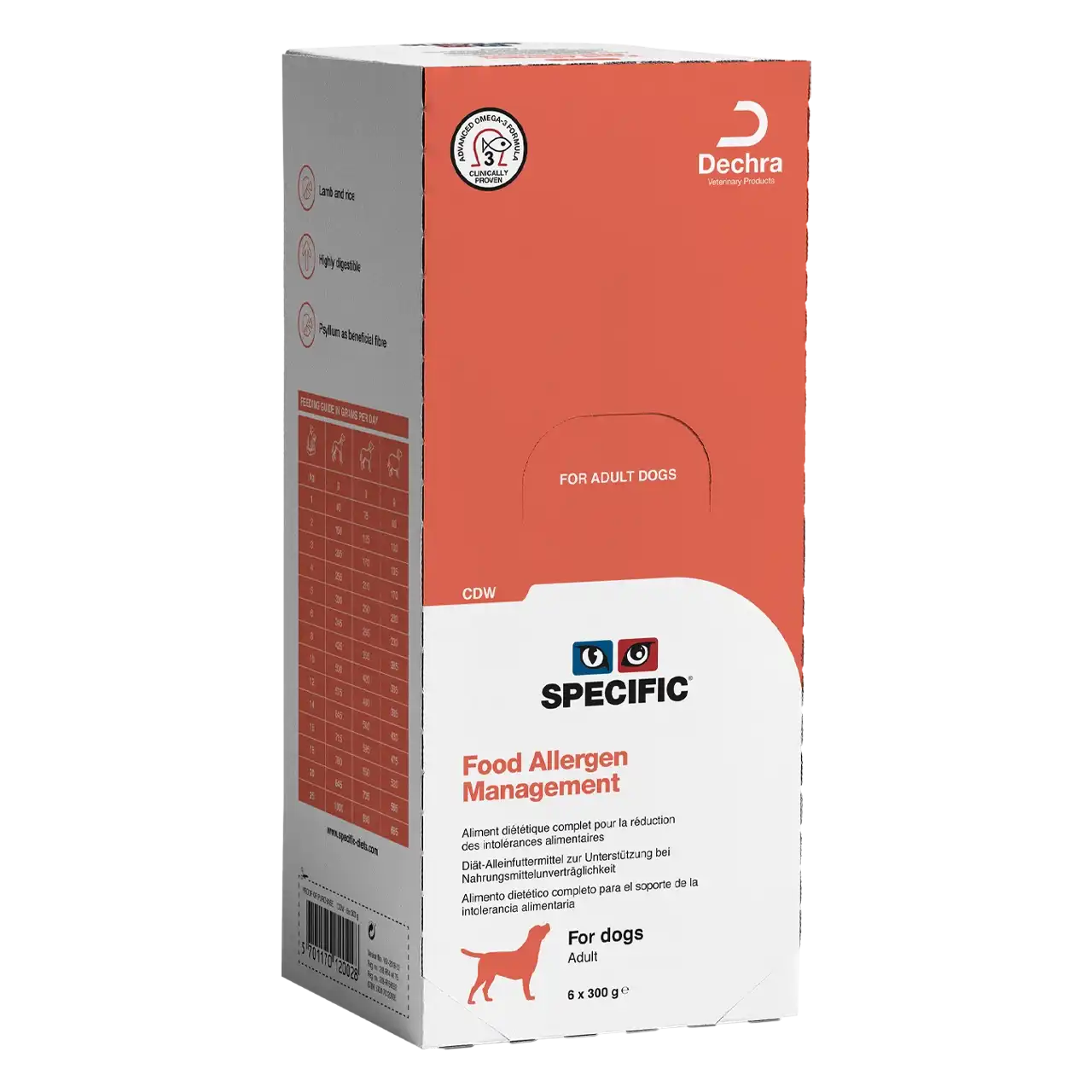 specific-cdw-food-allergen-management-hundefutter 300 Gramm Diätfutter von Specific für adulte Hunde zur Unterstützung bei Nahrungsmittelunverträglichkeit