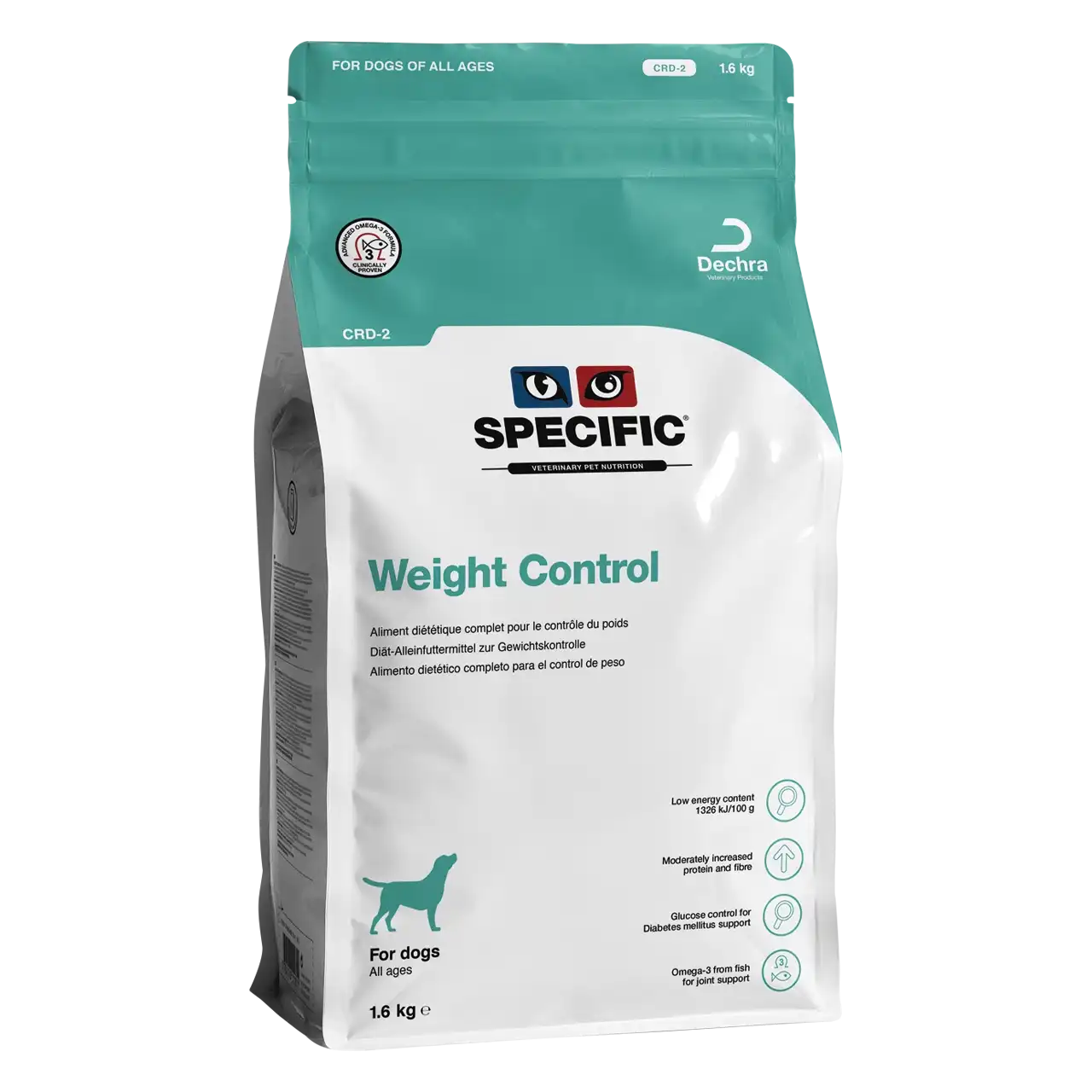 specific-crd-2-weight-control-hundefutter 1600 Gramm Diätfutter von Specific für Hunde zur Gewichtsreduktion