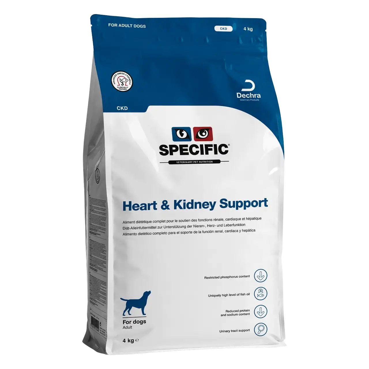specific-ckd-heart-and-kidney-support-hundefutter 4 Kilogramm Diätfutter von Specific für adulte Hunde zur Unterstützung der Nieren-, Herz- und Leberfunktion