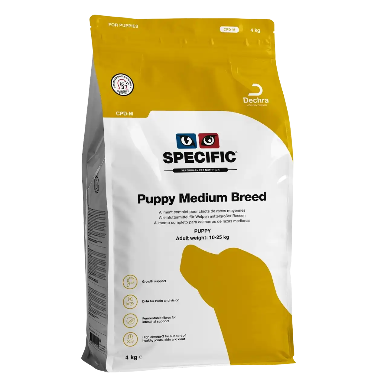 specific-cpd-m-puppy-medium-breed-aliments-pour-chiens 4 kilogrammes aliment de Specific pour chiots de races moyennes
