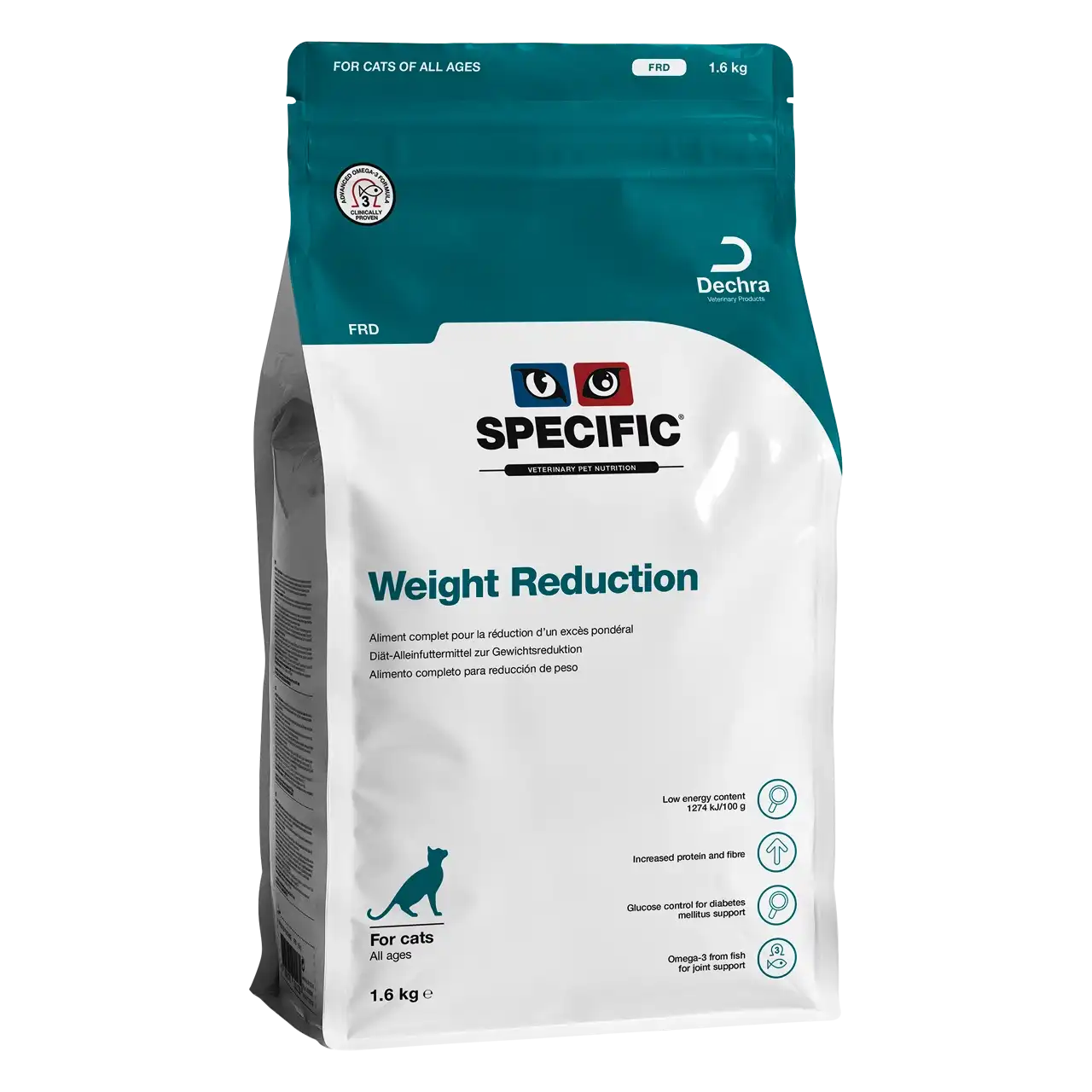 specific-frd-weight-reduction-aliments-pour-chats 1600 grammes aliment diététique de Specific pour chats, pour la réduction de l’excès pondéral