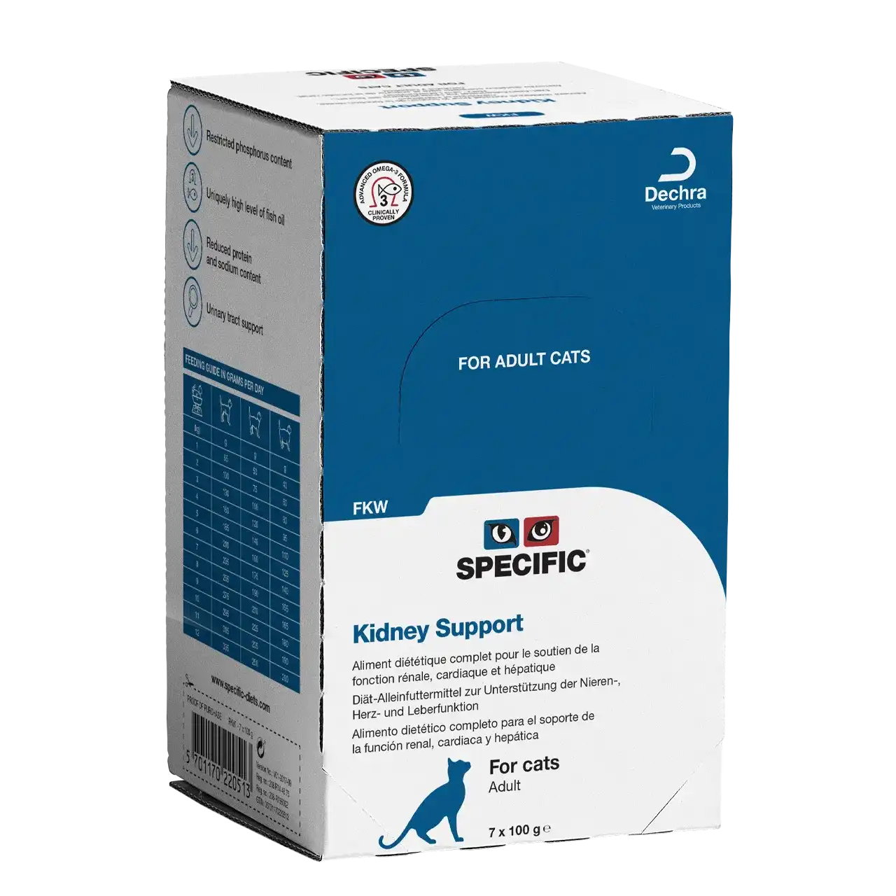 specific-fkw-kidney-support-katzenfutter 100 Gramm Diätfutter von Specific für adulte Katzen zur Unterstützung der Nieren-, Herz- und Leberfunktion