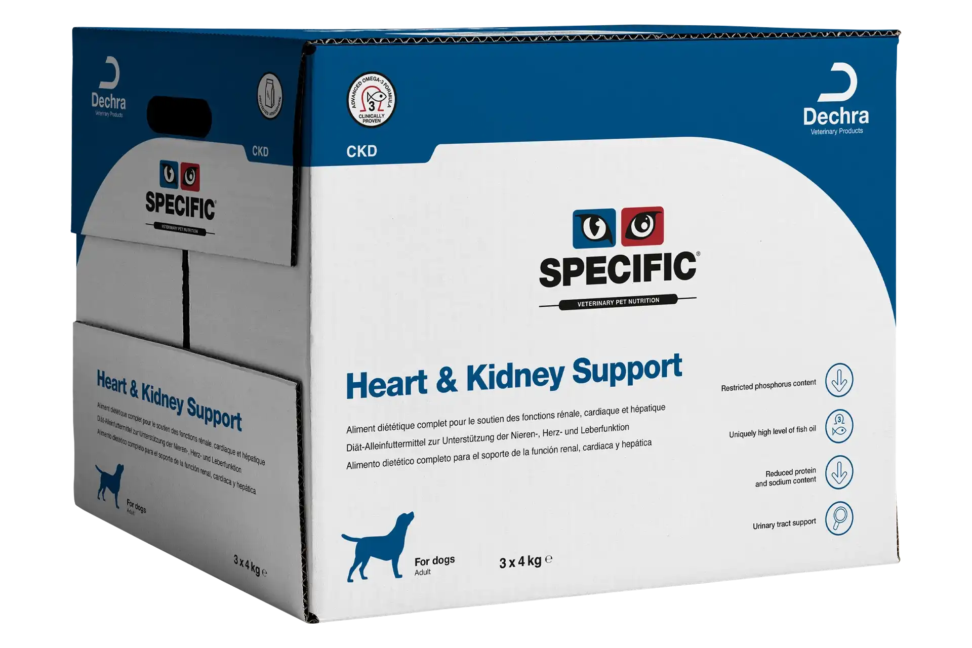 specific-ckd-heart-and-kidney-support-hundefutter 4 Kilogramm Diätfutter von Specific für adulte Hunde zur Unterstützung der Nieren-, Herz- und Leberfunktion