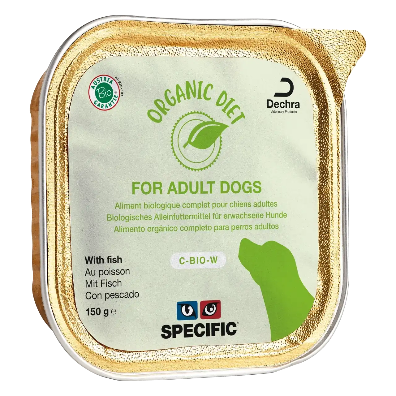specific-c-bio-w-fish-organic-diet-hundefutter 150 Gramm biologisches Futter mit Fisch von Specific für erwachsene Hunde