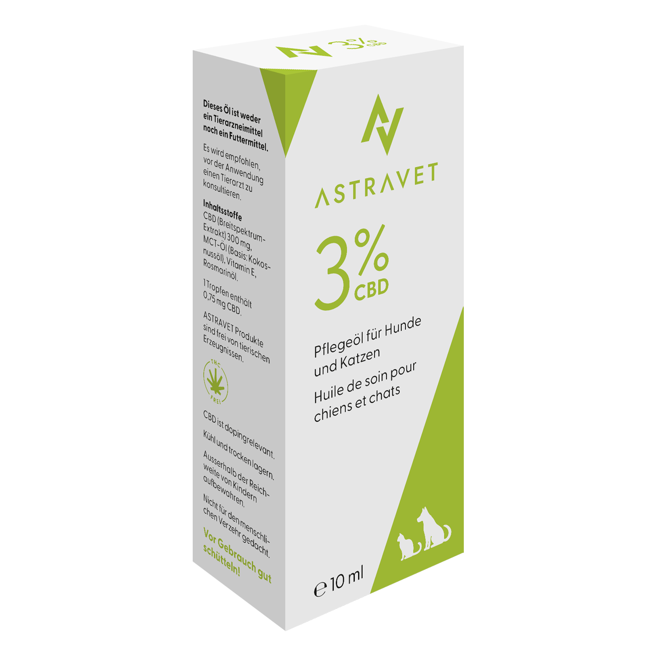 10 Milliliter Pflegeöl von Astravet unterstützt die Haut von Katzen und Hunden