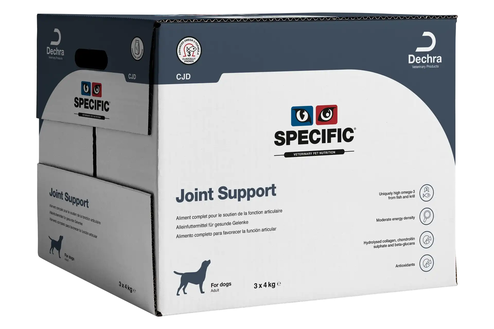 specific-cjd-joint-support-aliments-pour-chiens 4 kilogrammes aliment de Specific pour chiens adultes, pour le soutien de la fonction articulaire