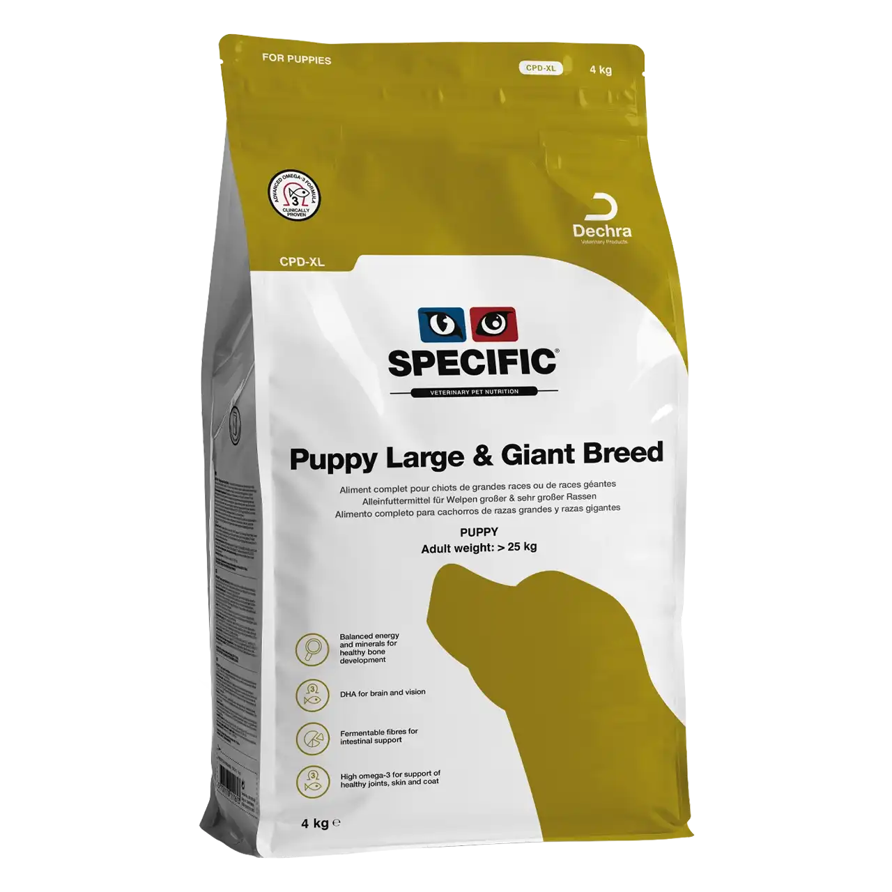 specific-cpd-xl-puppy-large-and-giant-breed-aliments-pour-chiens 4 kilogrammes aliment de Specific pour chiots de grandes races ou de races géantes