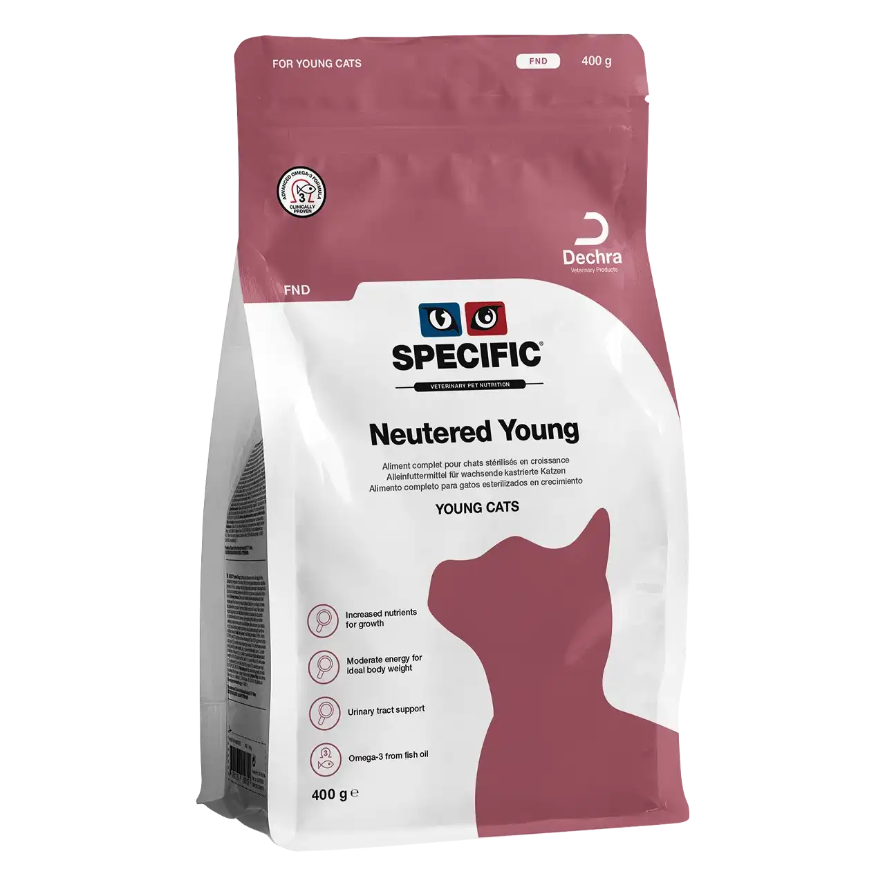 specific-fnd-neutered-young-aliments-pour-chats 400 grammes aliment de Specific pour chats stérilisés en croissance