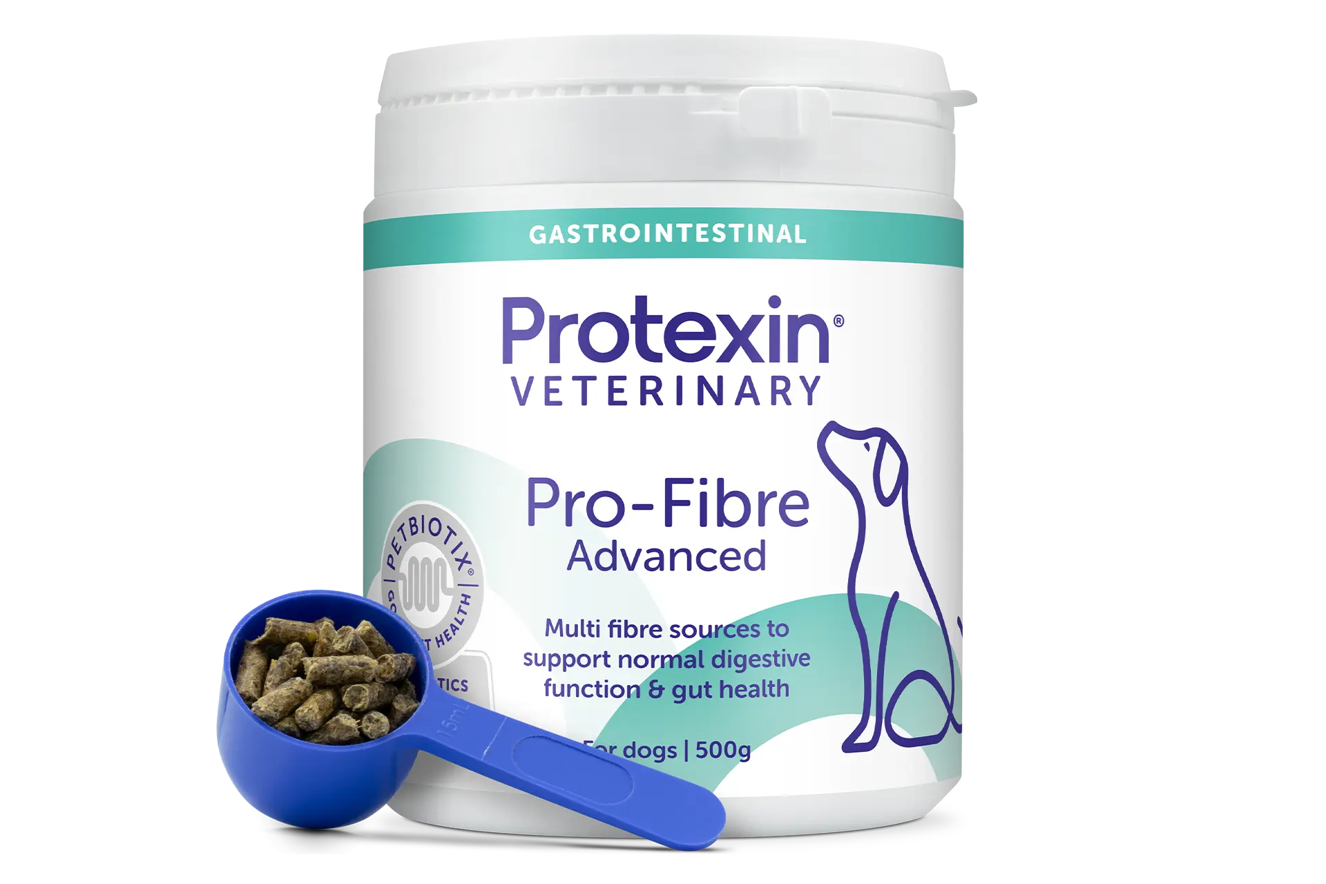 protexin-fibre-advanced-aliment-complementaire 500 grammes aliment complémentaire de Protexin pour chiens, pour soutenir une fonction digestive normale et la santé intestinale