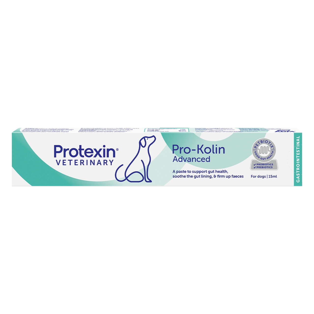 protexin-pro-kolin-advanced-dog-aliment-complementaire 15 millilitres de complément alimentaire de Protexin pour soutenir la santé intestinale des chiens