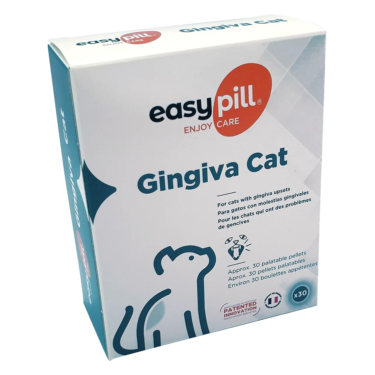 easypill-gingiva-cat-aliment-complementaire 30 pellets aliment complémentaire d’EasyPill pour chats ayant des problèmes de gencives