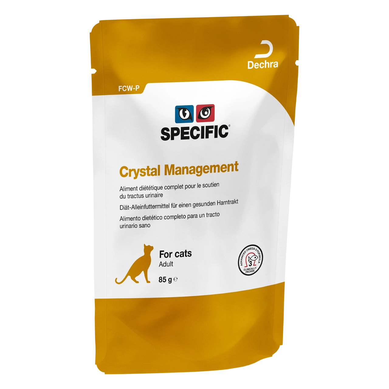 specific-fcw-p-crystal-management-aliments-pour-chats 85 grammes aliment diététique de Specific pour chats adultes, pour le soutien du tractus urinaire