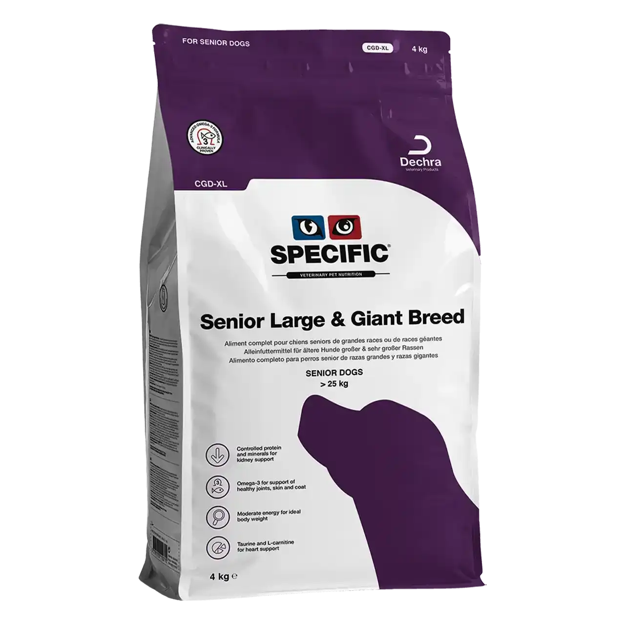 specific-cgd-xl-senior-large-and-giant-breed-aliments-pour-chiens 4 kilogrammes aliment de Specific pour chiens seniors de grandes races ou de races géantes