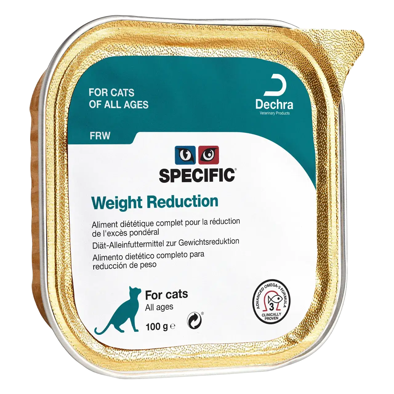 specific-frw-weight-reduction-aliments-pour-chats 100 grammes aliment diététique de Specific pour chats, pour la réduction de l’excès pondéral