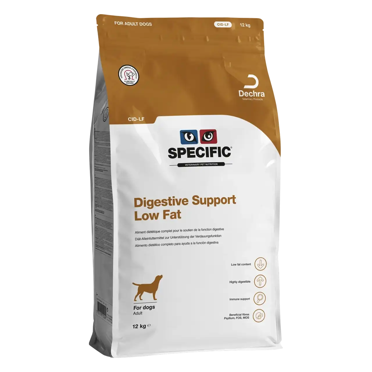 specific-cid-lf-digestive-support-low-fat-aliments-pour-chiens 12 kilogrammes aliment diététique de Specific pour chiens adultes, pour le soutien de la fonction digestive