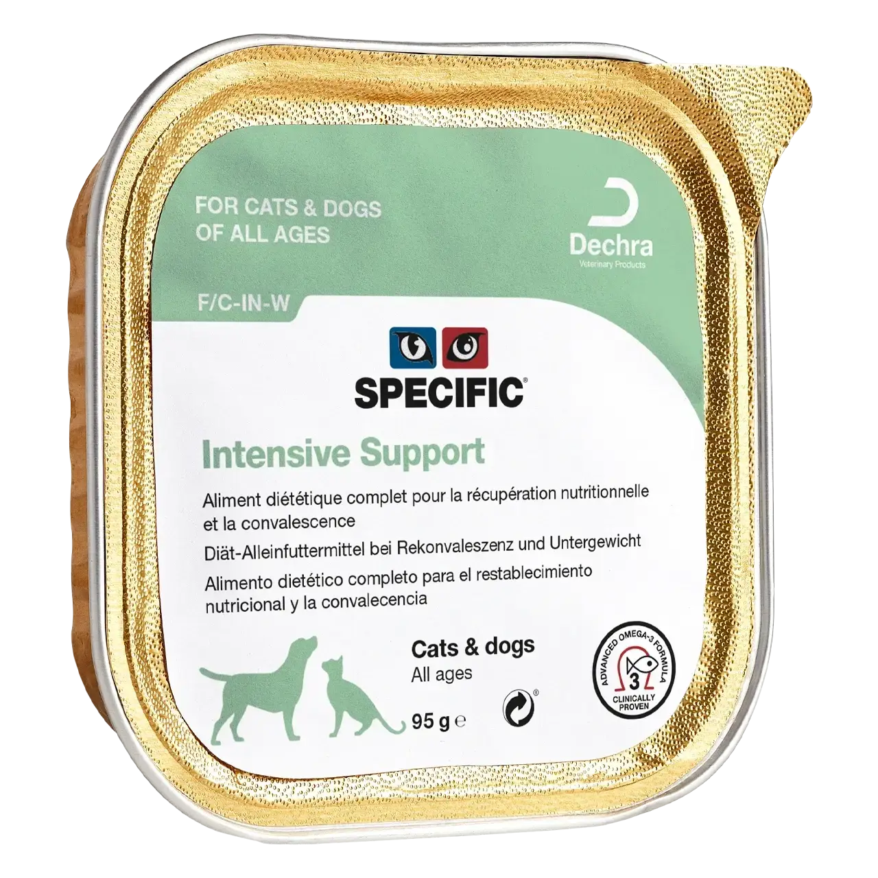 specific-fc-in-w-intensive-support-tierfutter 95 Gramm Diätfutter von Specific für Katzen und Hunde bei Rekonvaleszenz und Untergewicht