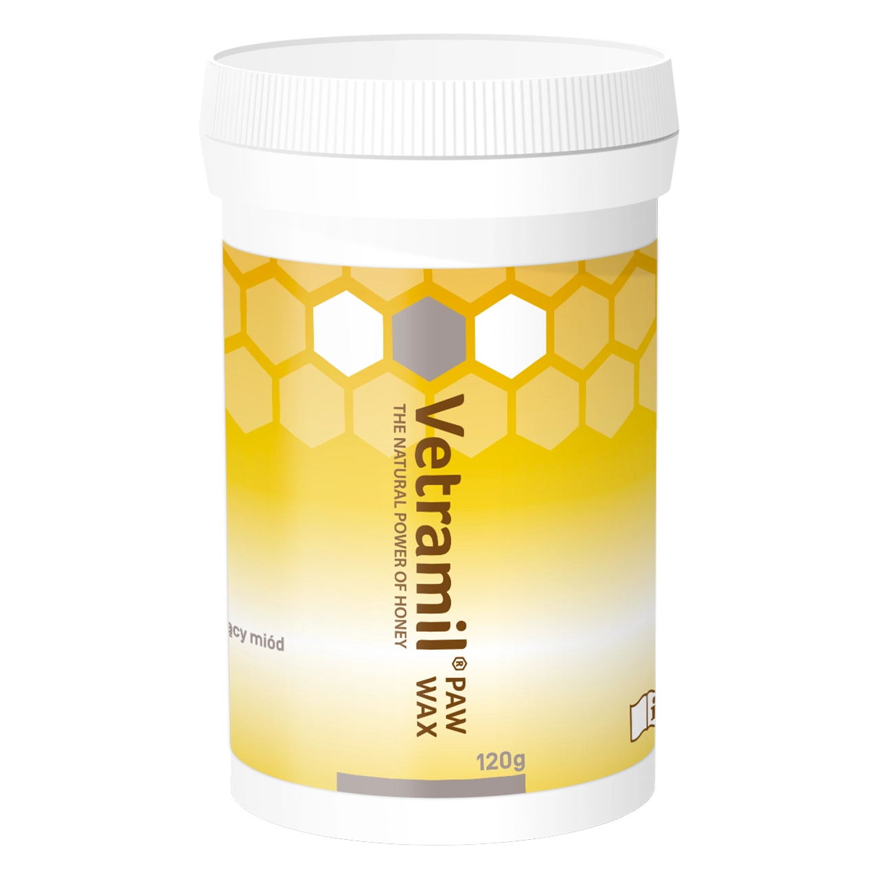 vetramil-paw-wax-cire-au-miel-pour-coussinets 120 grammes de cire pour coussinets au miel de Vetramil pour chiens et chats