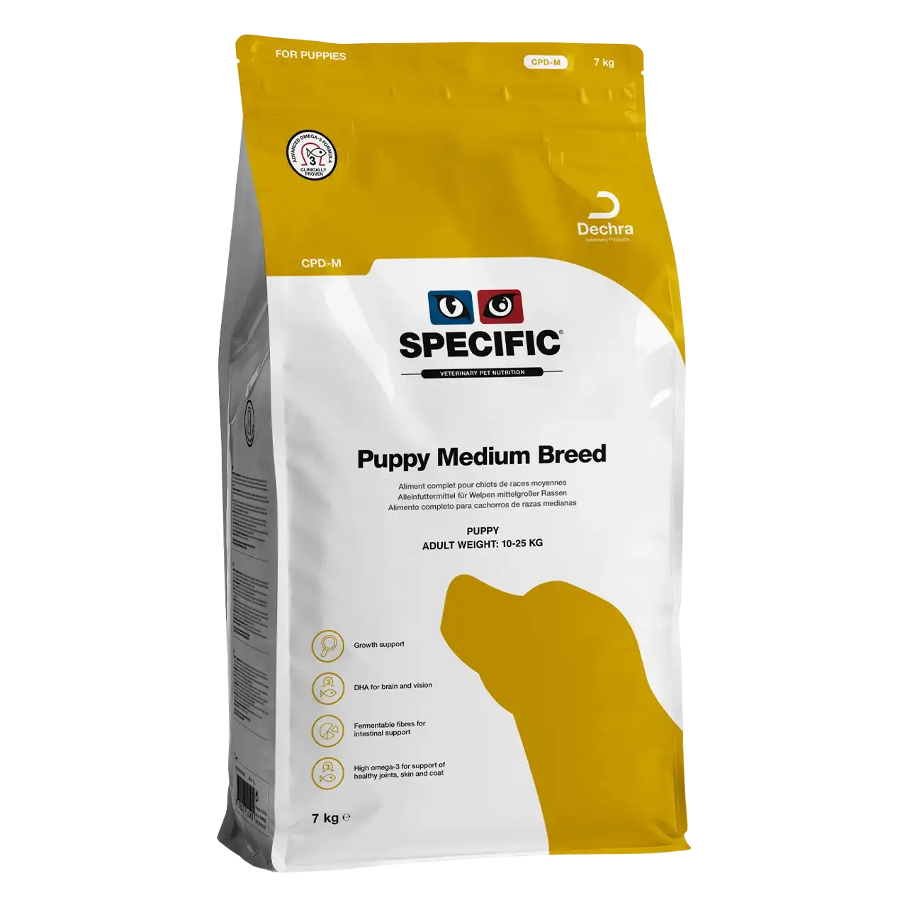 specific-cpd-m-puppy-medium-breed-aliments-pour-chiens 7 kilogrammes aliment de Specific pour chiots de races moyennes