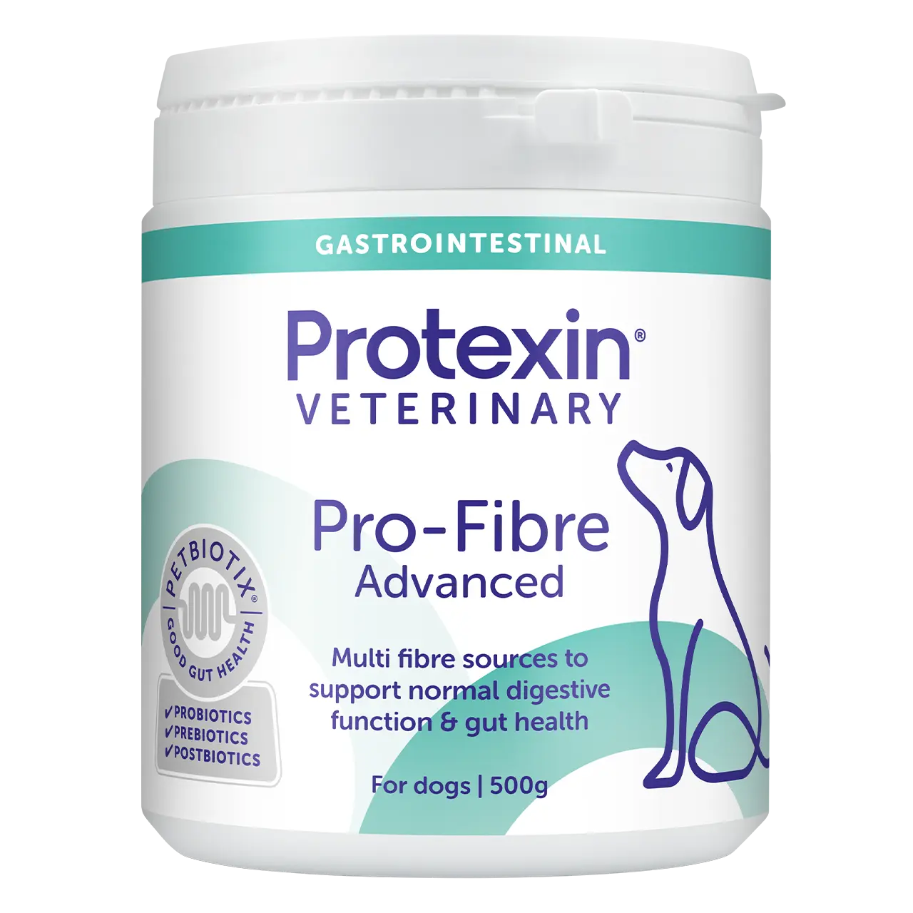 protexin-fibre-advanced-aliment-complementaire 500 grammes aliment complémentaire de Protexin pour chiens, pour soutenir une fonction digestive normale et la santé intestinale