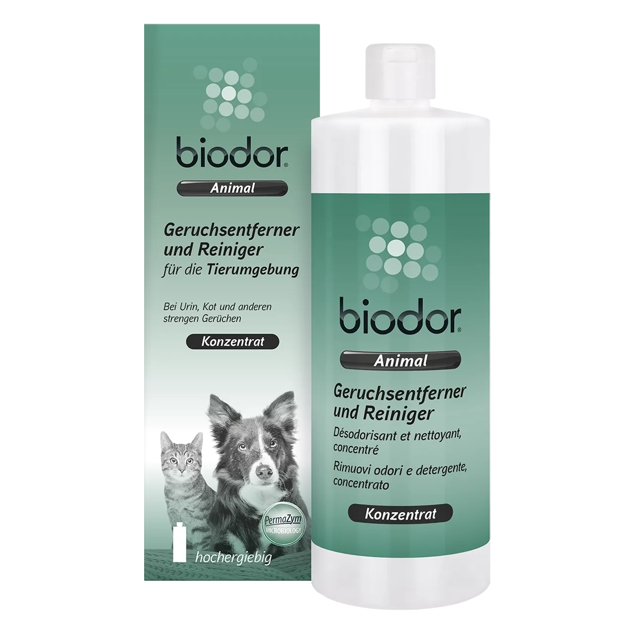 biodor-animal-konzentrat-geruchsentferner-und-reiniger 1000 Milliliter Geruchsentferner und Reiniger von Biodor entfernt tiefenwirksam Gerüche in Tierumgebung
