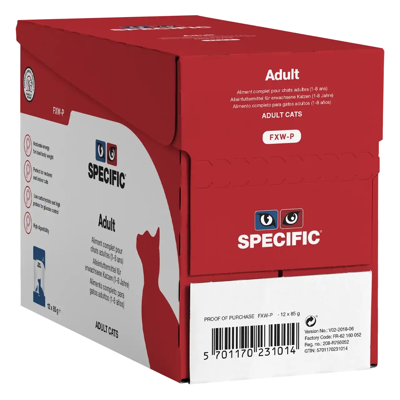 specific-fxw-p-adult-aliments-pour-chats 85 grammes aliment de Specific pour chats adultes (1-8 ans)