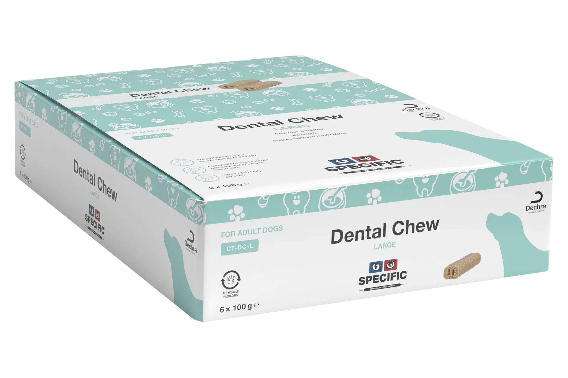 specific-ct-dc-l-dental-chew-large-aliments-pour-chiens 100 grammes friandise à mâcher de Specific pour chiens adultes