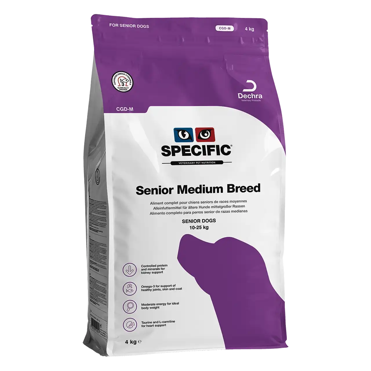 specific-cgd-m-senior-medium-breed-aliments-pour-chiens 4 kilogrammes aliment de Specific pour chiens seniors de races moyennes