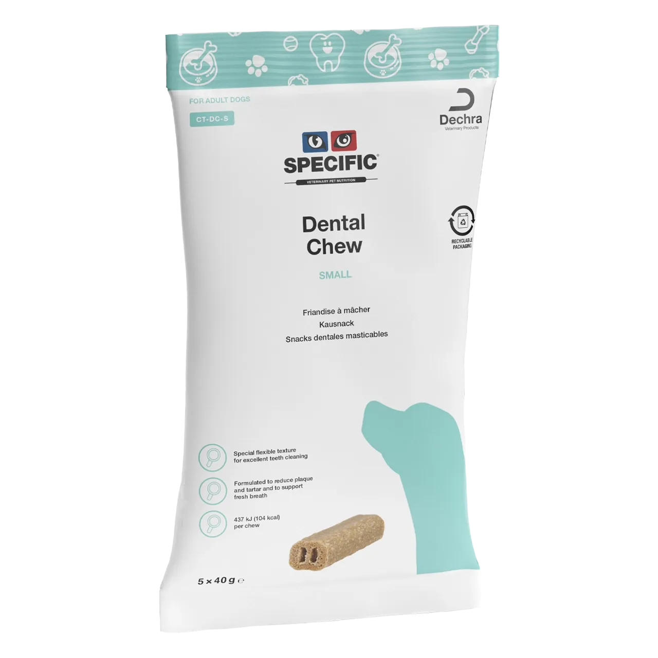 specific-ct-dc-s-dental-chew-small-aliments-pour-chiens 200 grammes friandise à mâcher de Specific pour chiens